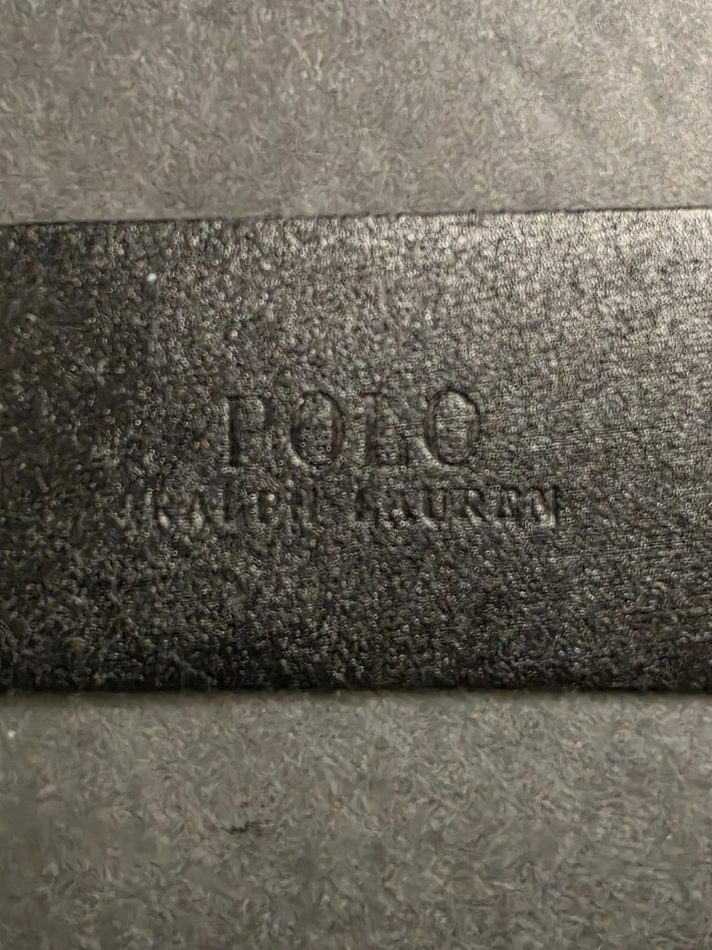 Polo by Ralph Lauren Black Leather Belt with Copper Polo Buckle